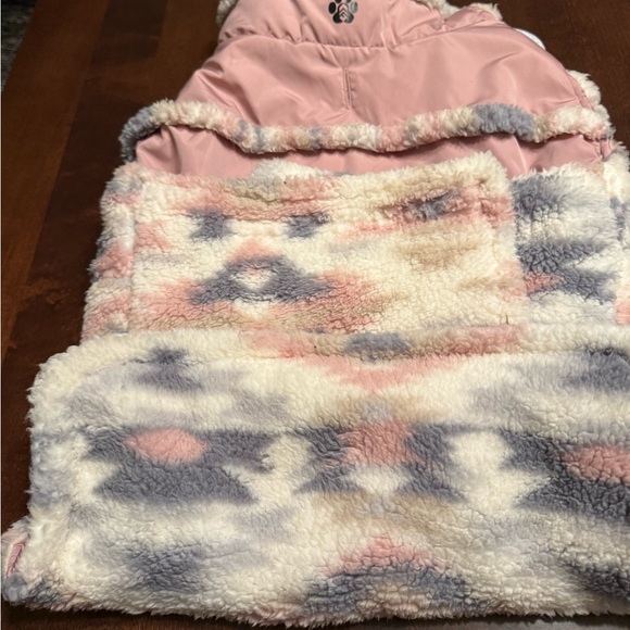 Pink and Multicolor Réversible Sherpa DOG jacket . - Picture 3 of 8